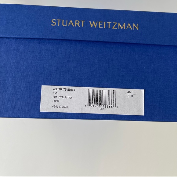 Stuart Weitzman Aleena Roccia Snake Pattern Block Heel Sandal New - Duplicate - Picture 11 of 16